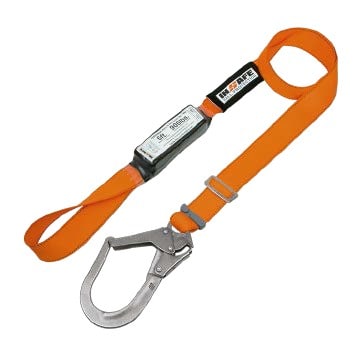 ESLINGA SENCILLA CON ABSORBEDOR REGULABLE DE ARGOLLA EN REATA Y GANCHO 2 1/4 IN 8020-2-1R INSAFE1