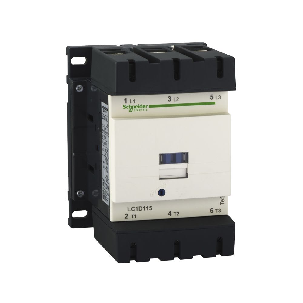 CONTACTOR 115A(AC3) 200A(AC1) 1000V 3P 1NA+1NC 220VAC LC1D115M7 SCHNEIDER ELECTRIC