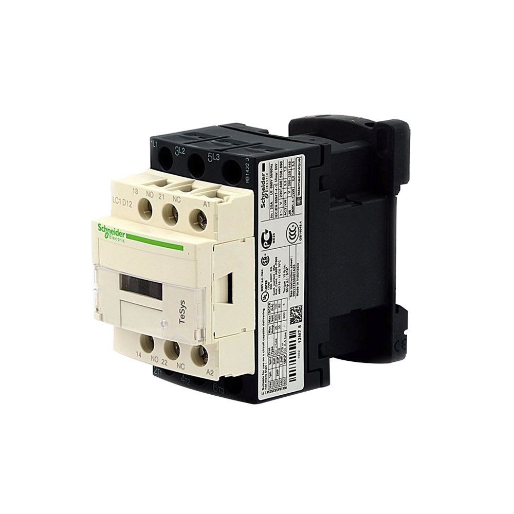 CONTACTOR 12A(AC3) 25A(AC1) 690V 3P 1NA+1NC 220VAC LC1D12M7 SCHNEIDER ELECTRIC1