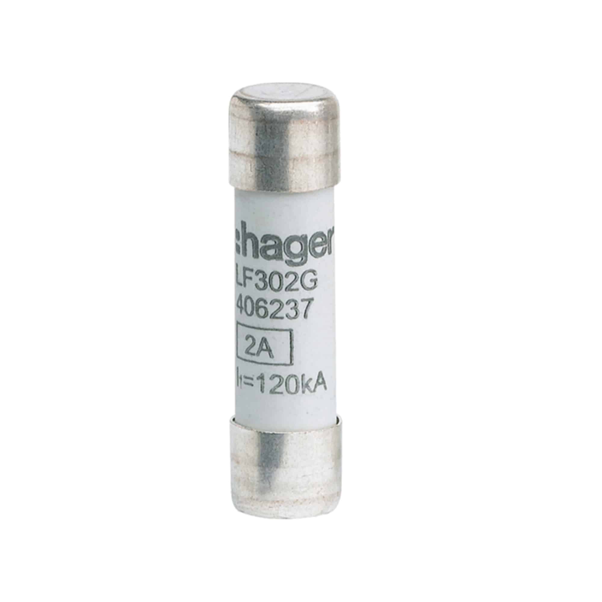 FUSIBLE CILÍNDRICO TIPO GG 2A 400V -120KA HAGER1