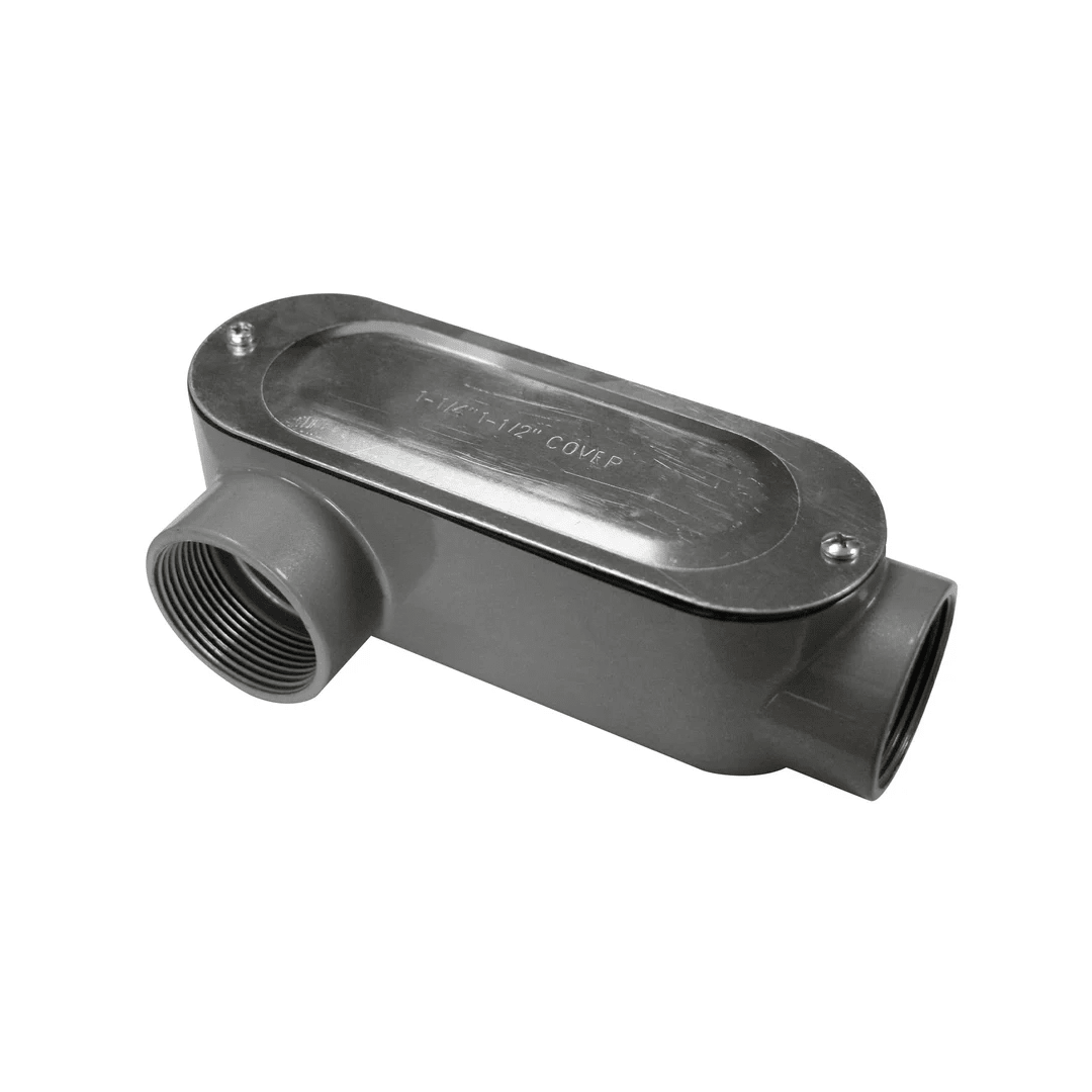 CAJA CONDULET TIPO LR 1-1/2'' FORM 35 DE ALUMINIO C/TAPA Y EMPAQUETADURA NAAVI CONDUIT
