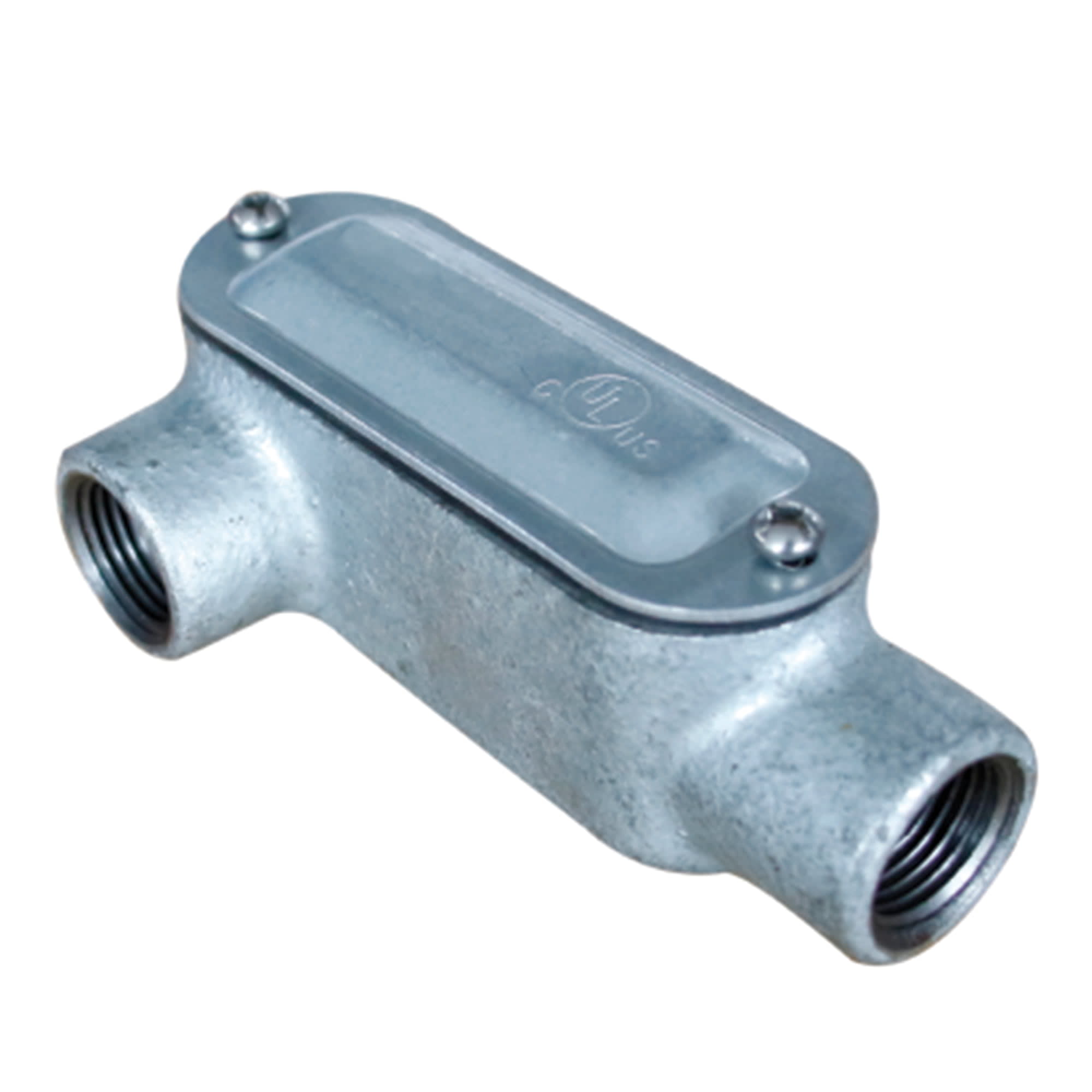 CAJA CONDULET TIPO LR 3'' FORM 5 HIERRO MALEABLE GALVANIZADO EN CALIENTE C/TAPA C/EMP CON UL E254321 JJ