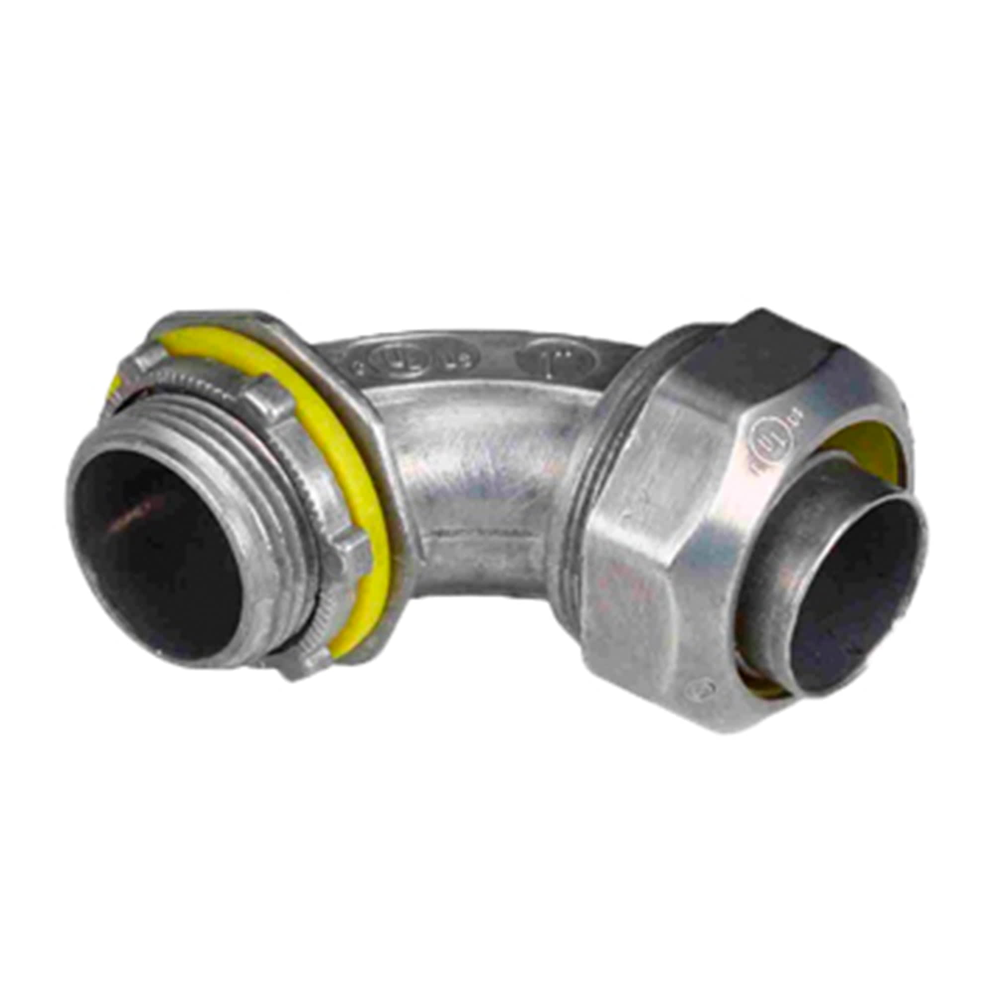 CONECTOR CURVO LIQUID TIGHT 1-1/4'' HIERRO MALEABLE HERMETICO ELECTRO GALVANIZADO CON UL E307843 JJ1