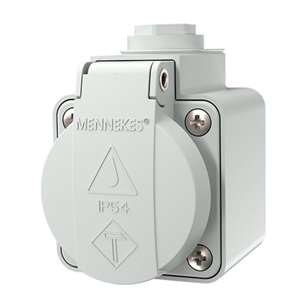 TOMA VISIBLE SCHUKO GRIS 16AMP 2P+T 250V IP44 MENNEKES4