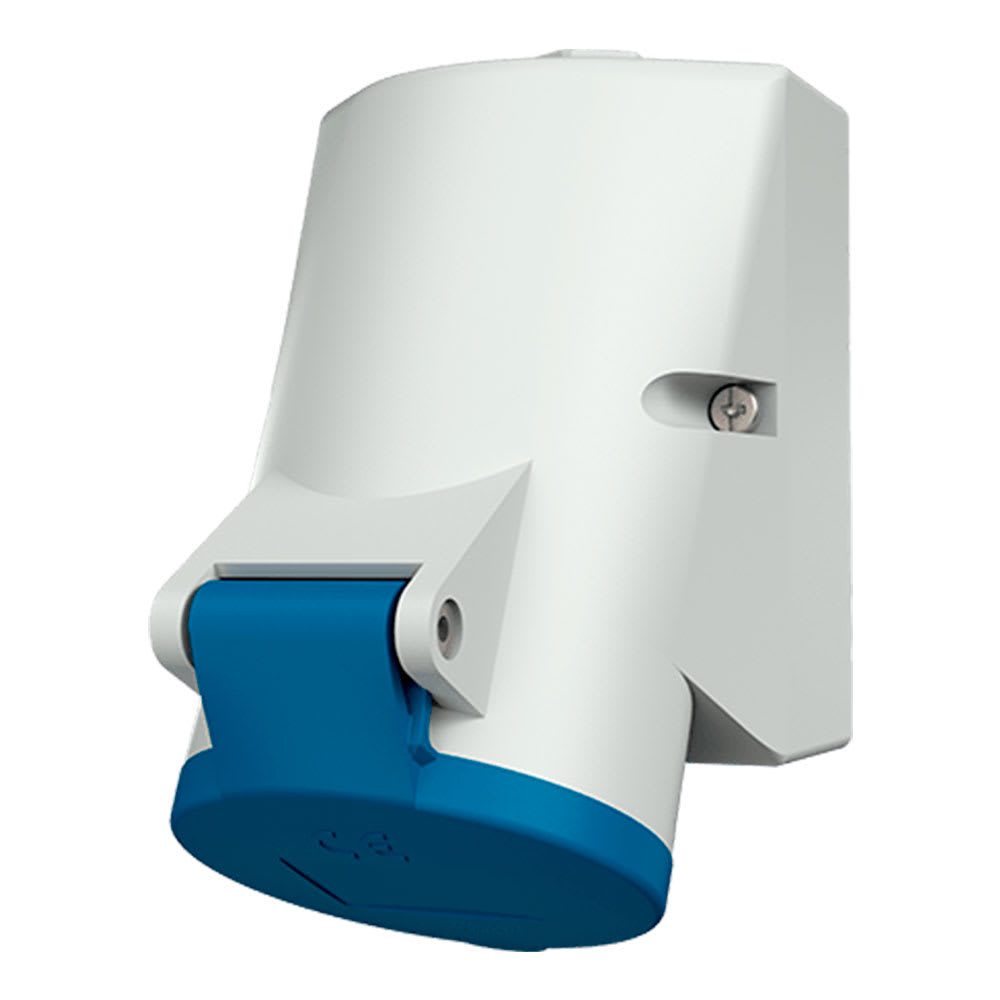 TOMA VISIBLE 16AMP 3P+T 250V AZUL 9H IP44 MENNEKES