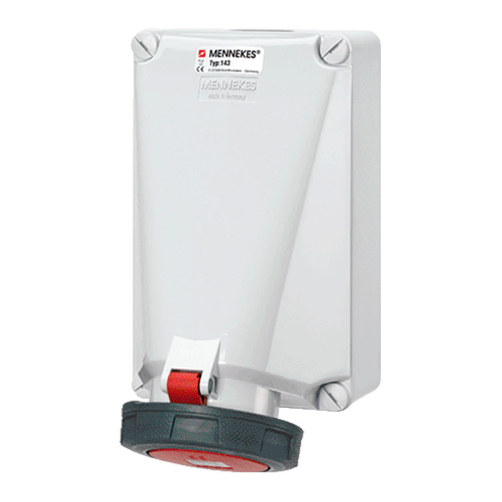 TOMA VISIBLE 125AMP 3P+T 415V ROJO 6H IP67 MENNEKES