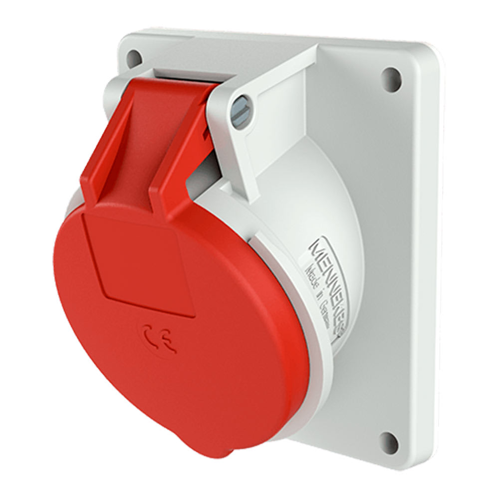 TOMA EMPOTRABLE 16AMP 2P+T 415V ROJO 9H IP44 (INCLINADO) MENNEKES4