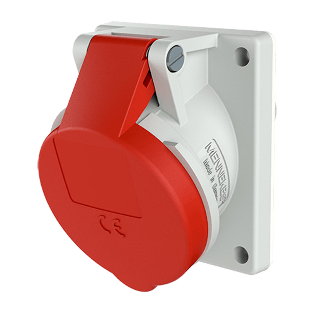 TOMA EMPOTRABLE 16AMP 3P+T 415V ROJO 6H IP44 (INCLINADO) MENNEKES4