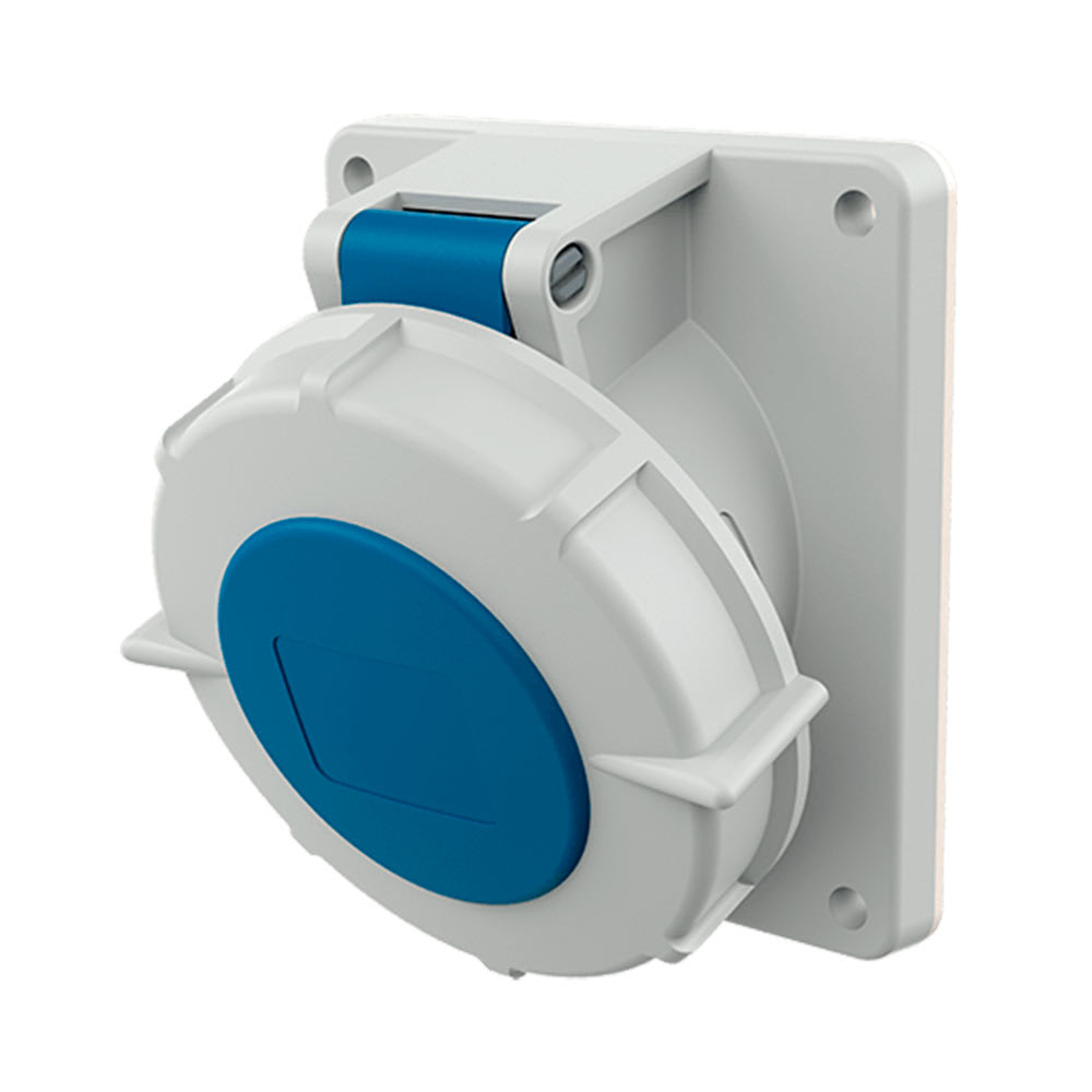TOMA EMPOTRABLE 16AMP 3P+T 250V AZUL 9H IP67 MENNEKES