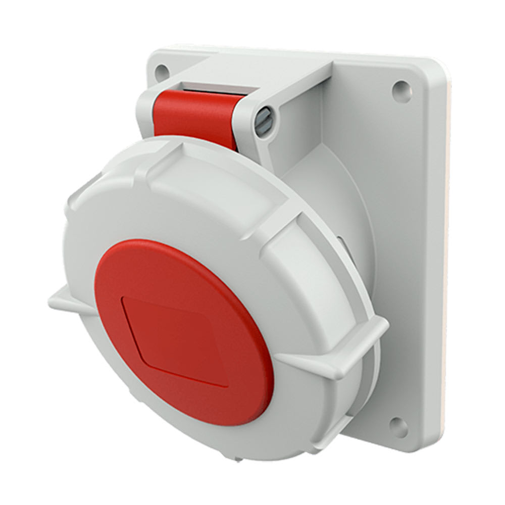 TOMA EMPOTRABLE 32AMP 3P+T 415V ROJO 6H IP67 MENNEKES