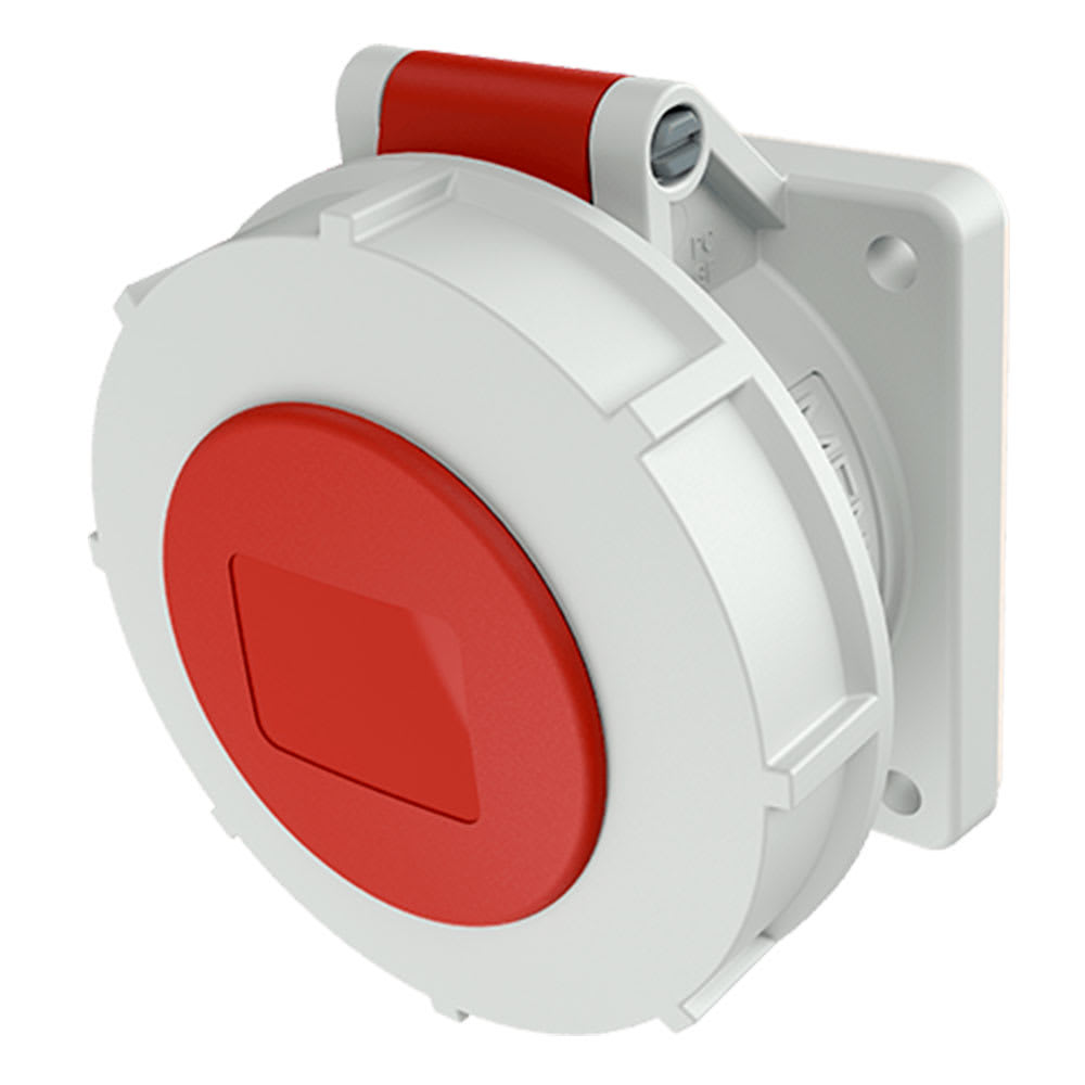 TOMA EMPOTRABLE RECTO 32AMP 3P+T 6H 415V ROJO IP67 (PARA AMAXX) CONEXION CON TORNILLOS MENNEKES