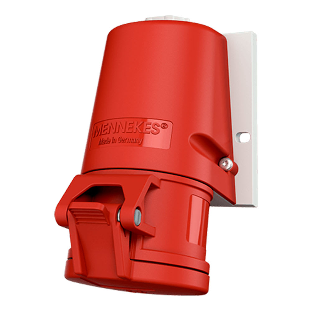 TOMA VISIBLE 16AMP 3P+T 415V ROJO 6H IP44 LIBRE DE HALOGENO 27002 MENNEKES