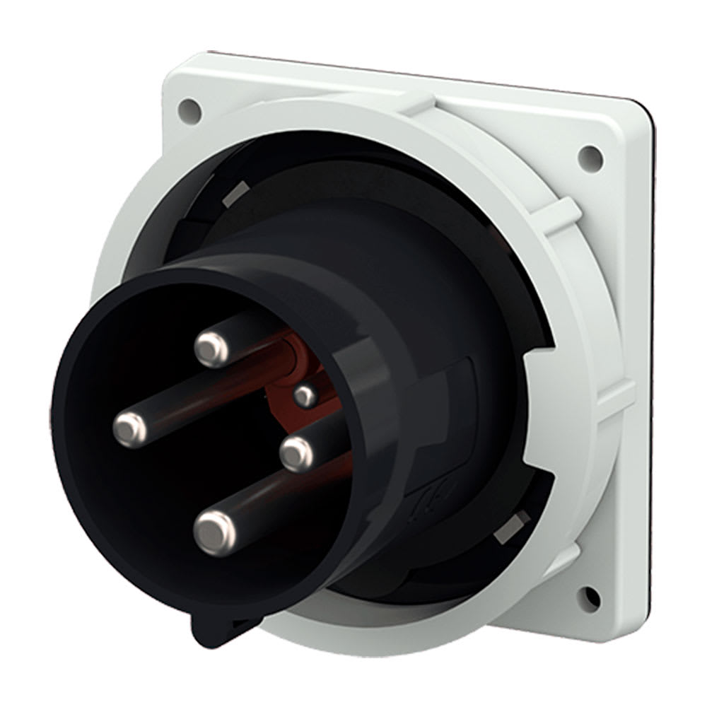 ENCHUFE EMPOTRABLE 63AMP 3P+T 500V NEGRO 7H IP67 (CONTACTOS NIQUELADOS) MENNEKES