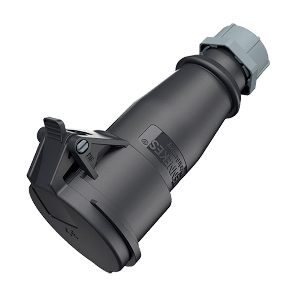 TOMA AEREO 16AMP 3P+T 500V NEGRO 7H IP44 MENNEKES