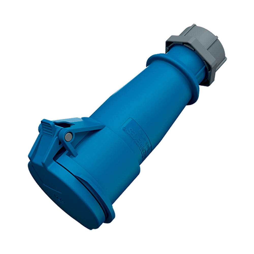 TOMA AEREO 32AMP 3P+T 250V AZUL 9H IP44 MENNEKES