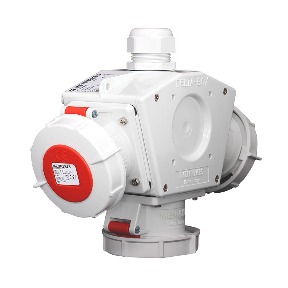 TOMA TRIPLE AEREO 32AMP 3P+T 415V ROJO 6H IP67 (DELTA BOX) MENNEKES4