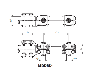 CONECTOR PARALELO PARA CABLE DUPLEX A BORNA MDDBT-3240 ARAGCU AS1