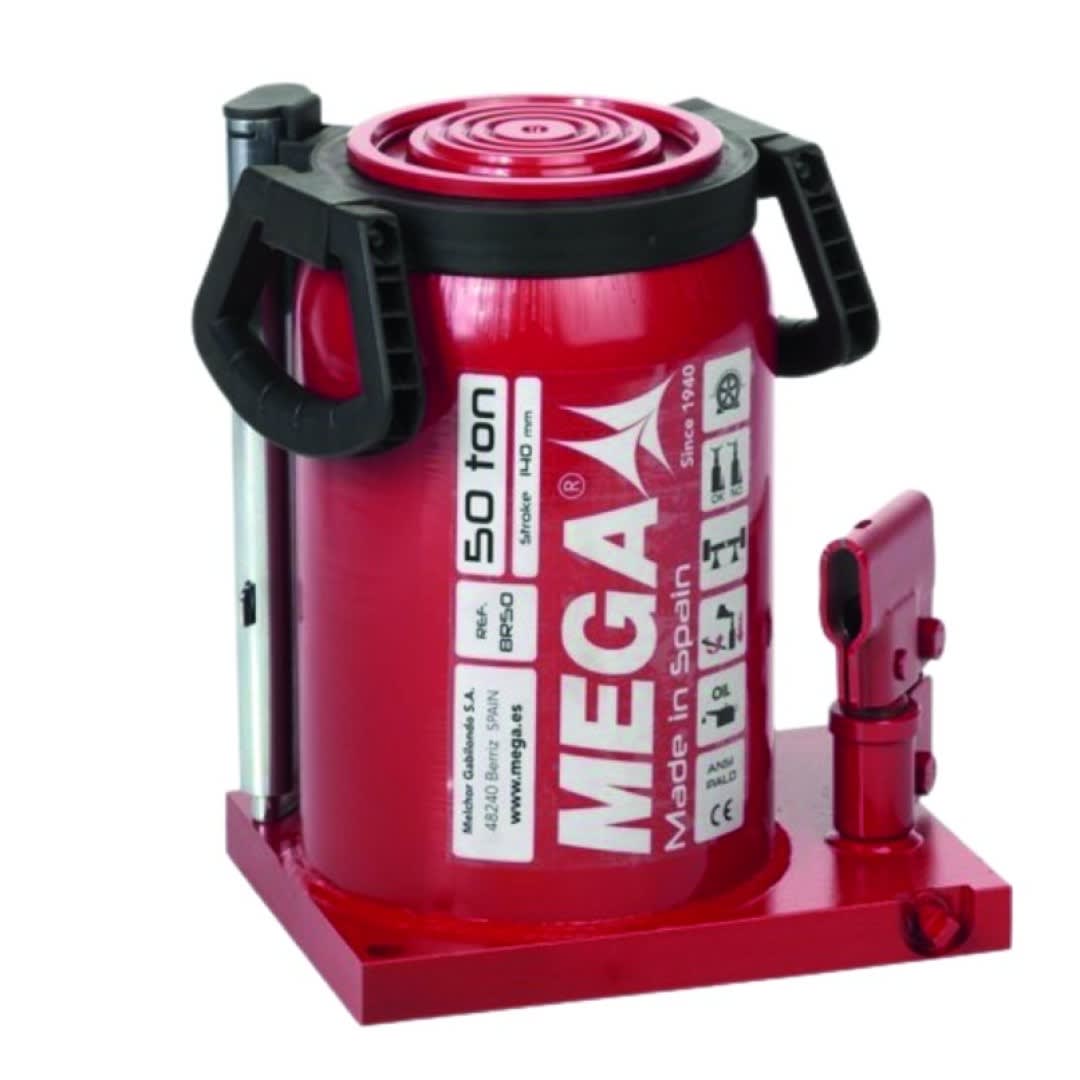 GATA BOTELLA CAP: 50.0TON CARRERA 400MM L: 260MM PESO: 27.0KG 80.BR50 MEGA