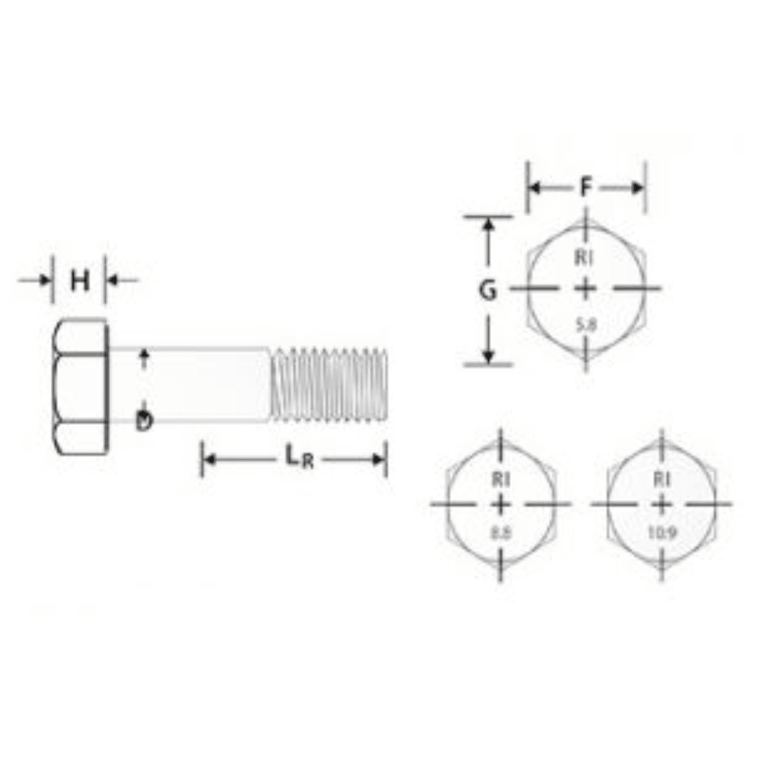 PERNOS MILIMETRICOS BRUÑIDO NEGRO 14X34MM CLASE 5.8 ARAGCU OUTLET2