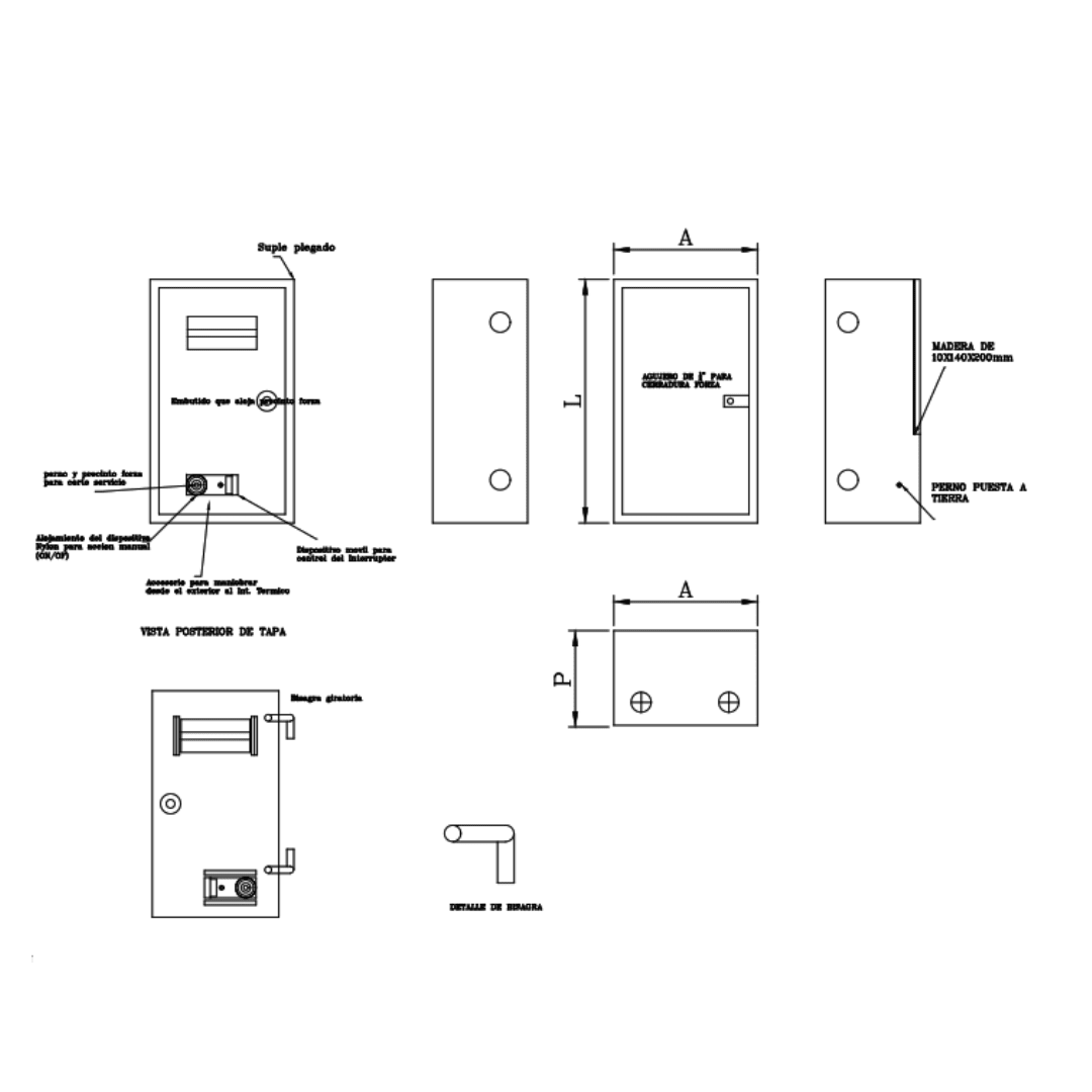 CAJA PORTAMEDIDOR MONOFASICA 320X180X120MM D1CJ0100 ARAGCU AD2