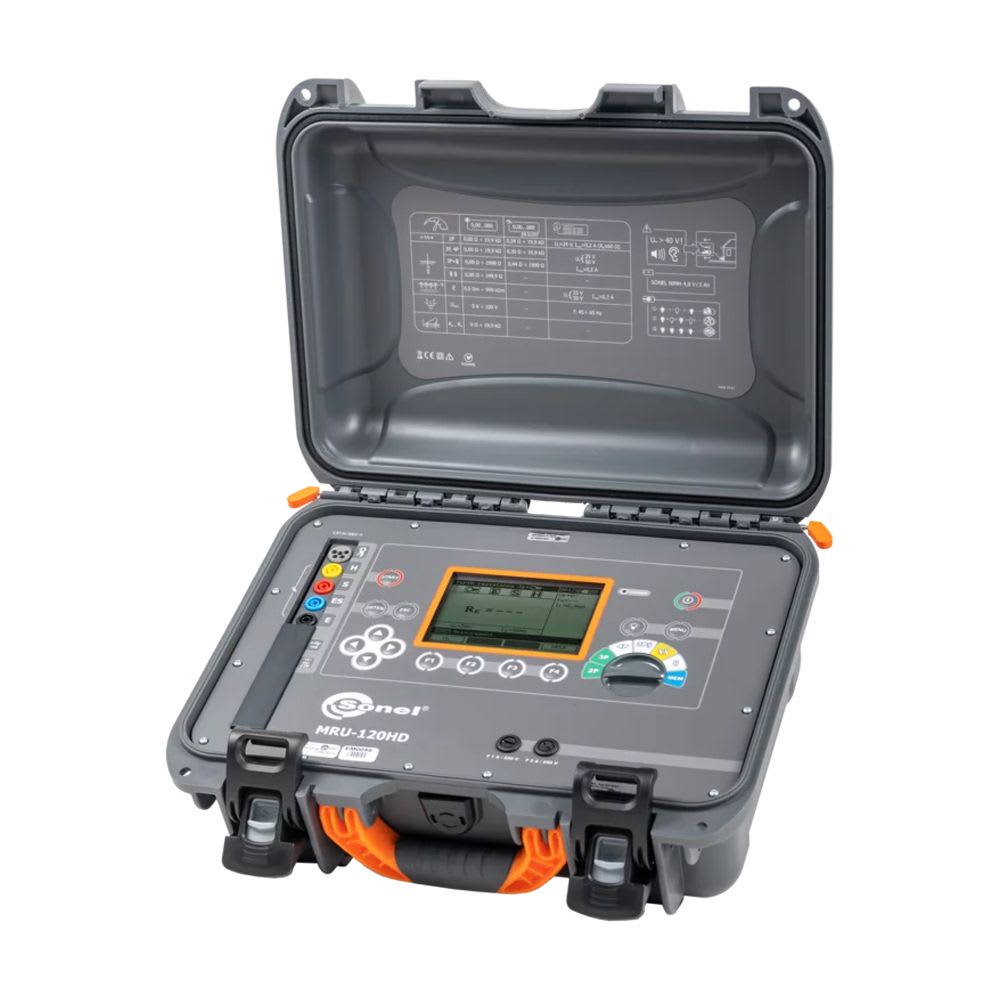 TELUROMETRO DIGITAL BLINDADO 0-20KOHM IP67 MEMORIA MRU-120HD SONEL