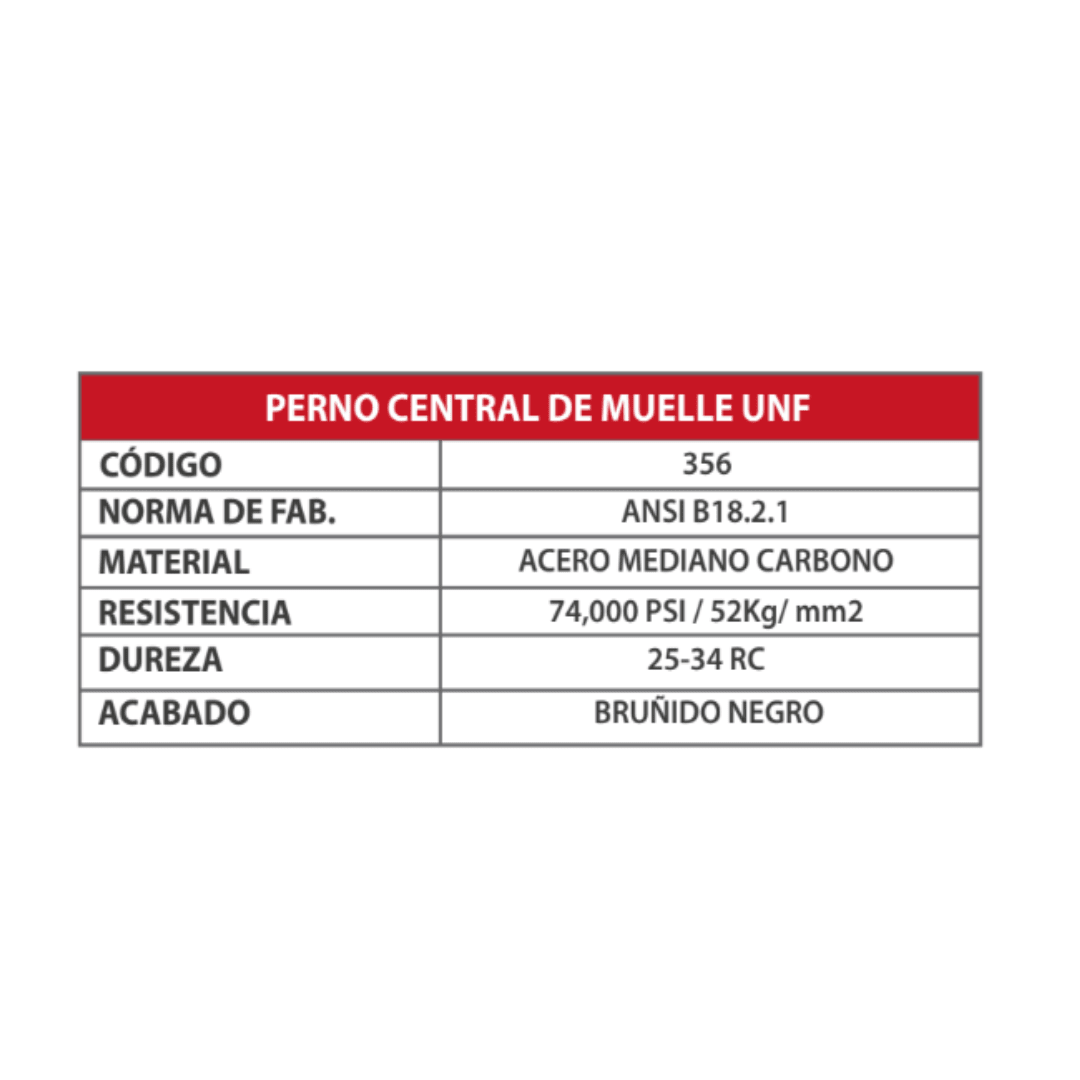 PERNOS CENTRAL DE MUELLE NEGRO 5/16'' UNF ARAGCU OUTLET2