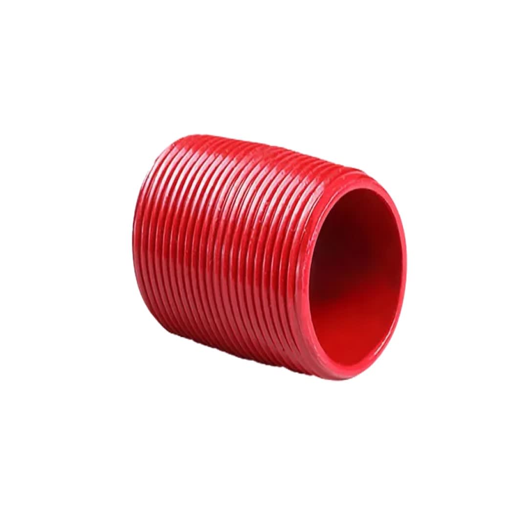 NIPLE DE ALUMINIO 1/2''X3'' REVESTIDO DE PVC UL/ETL DOMEX BOND ROJO