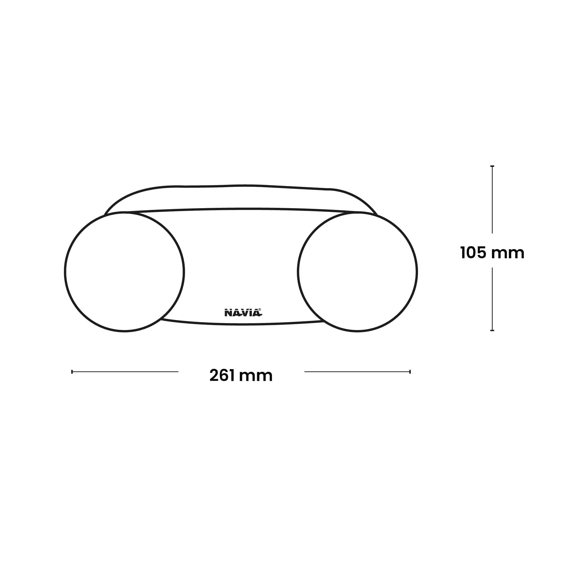 LUMINARIA DE EMERG 24W 240LM 12LED SMD AUT 90 MIN C/BATERIA INTERNA 100-277VAC NV-7012UL NAVIA LED1
