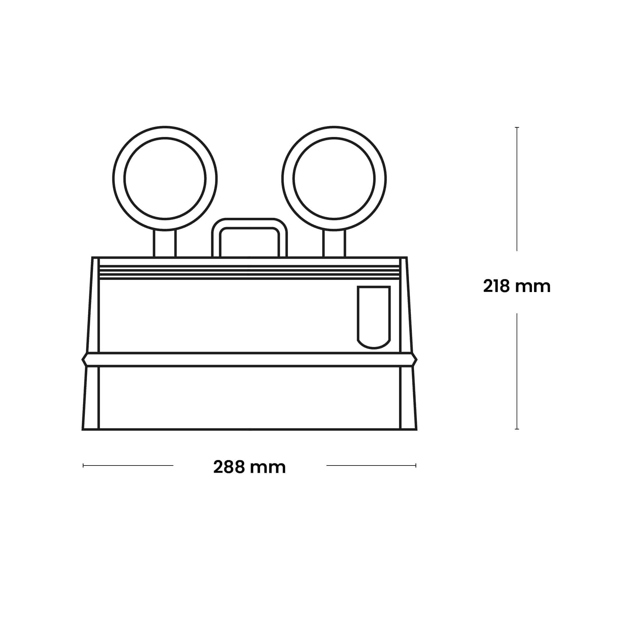 LUMINARIA DE EMERG IND 20W 2000LM 2LED COB AUT 8H C/BATERIA INTERNA 220-240VAC NV-7023D NAVIA LED1