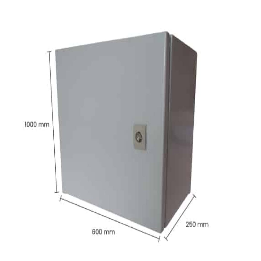 TABLERO METALICO ADOSABLE HERMETICO C/PLACA DE ACERO IP66 1000X600X250MM NVB106/250 NAVIA BOX1