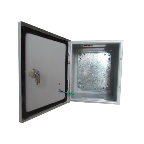 TABLERO METALICO ADOSABLE HERMETICO C/PLACA DE ACERO IP66 300X250X150MM NVB3025/150 NAVIA BOX