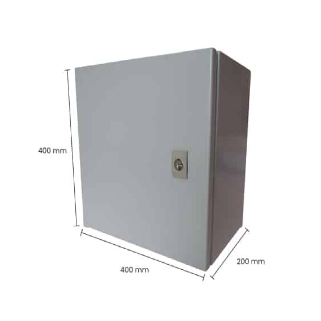 TABLERO METALICO ADOSABLE HERMETICO C/PLACA DE ACERO IP66 400X400X200MM NAVIA BOX1