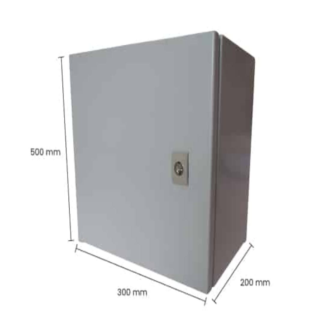 TABLERO METALICO ADOSABLE HERMETICO C/PLACA DE ACERO IP66 500X300X200MM NAVIA BOX1