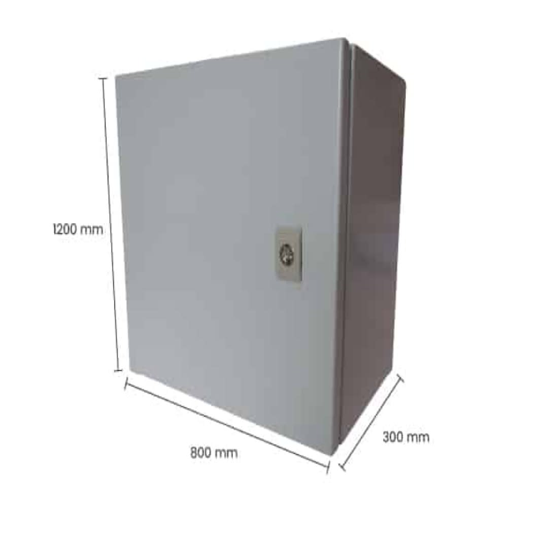 TABLERO METALICO ADOSABLE HERMETICO C/PLACA DE ACERO IP66 1200X800X300MM NVB128/300 NAVIA BOX2