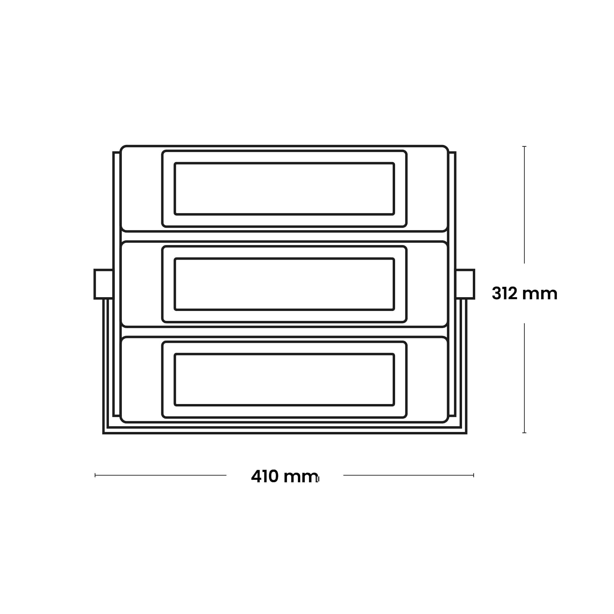REFLECTOR LED HIGH POWER 300W42000lM IP66 IK08 6500K 100-277VAC NVHP-REFL300W NAVIA LED1