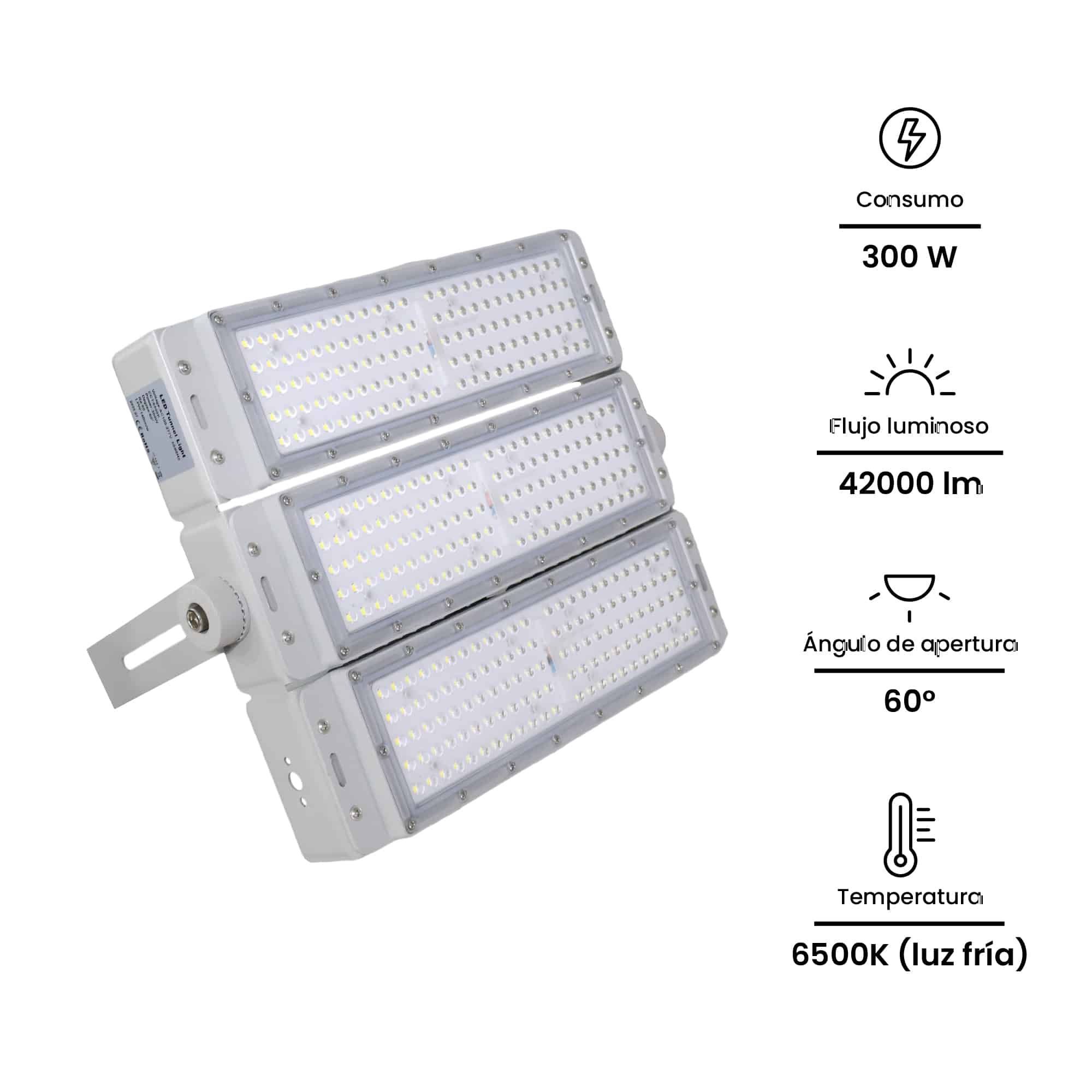 REFLECTOR LED HIGH POWER 300W42000lM IP66 IK08 6500K 100-277VAC NVHP-REFL300W NAVIA LED2