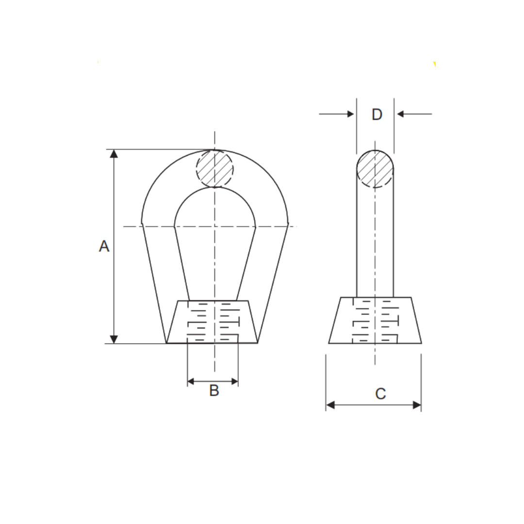 TUERCA OJAL 3/4'' 61KN GALV CALIENTE AP3012006 ARAGCU BT2