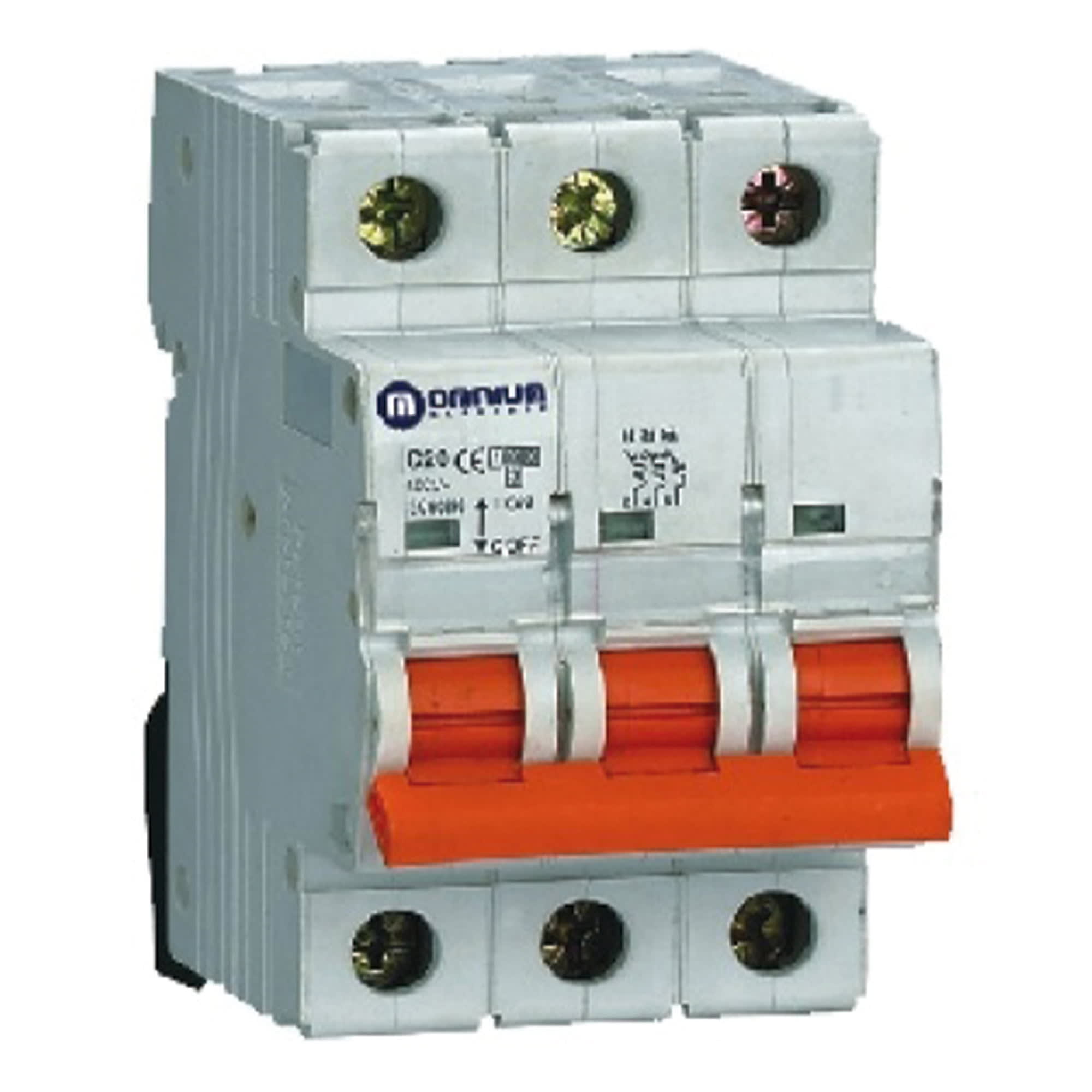 INTERRUPTOR TERMOMAG P/RIEL DIN CURVA C 3X6A 10 KA OPT306C OMNIUM