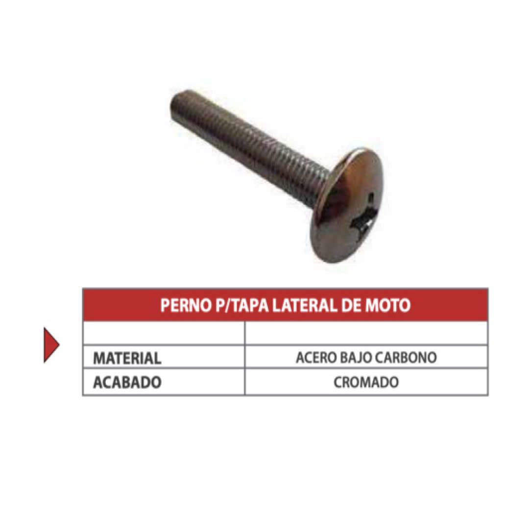 PERNO P/TAPA LATERAL DE MOTO CROMADO 524 ARAGCU OUTLET2