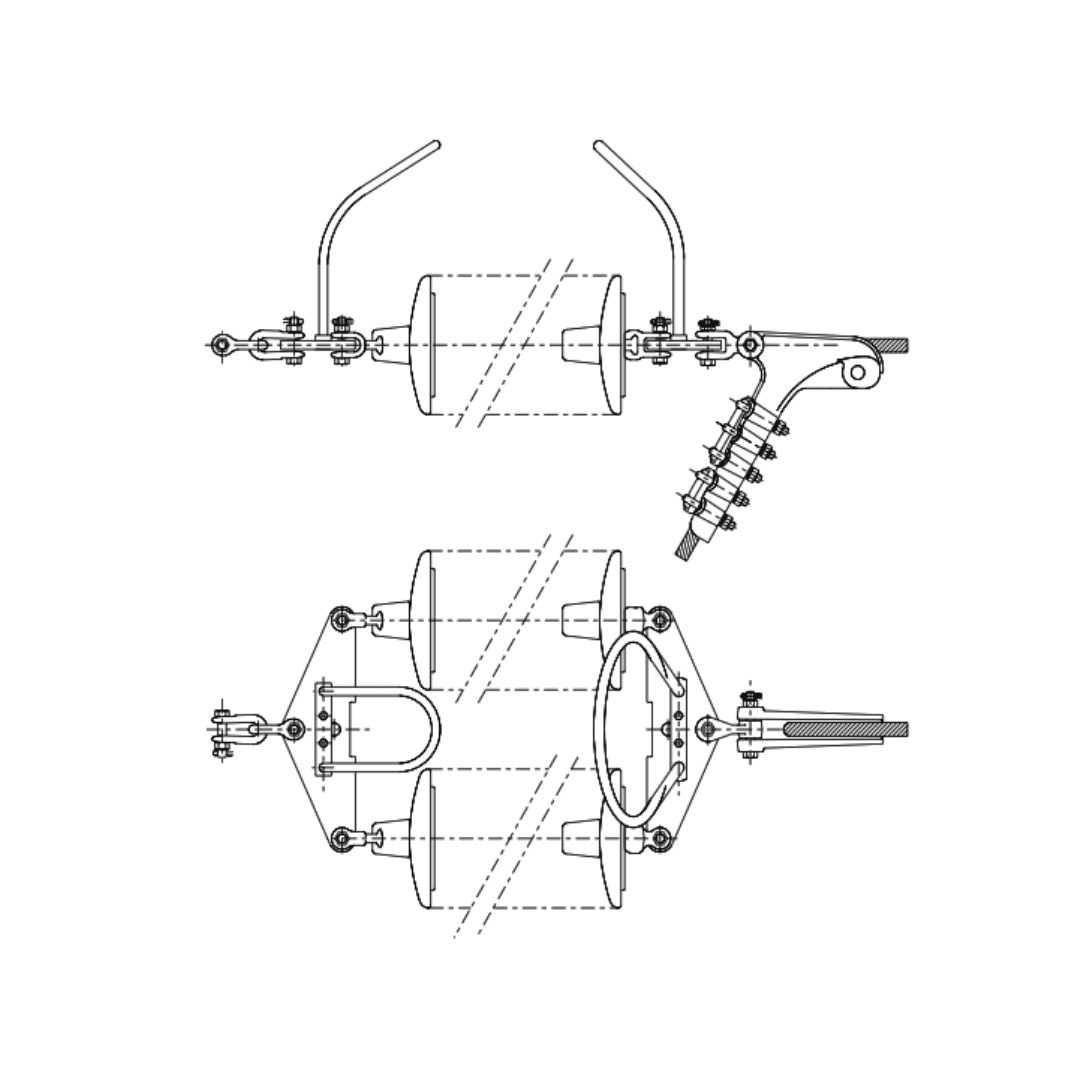 CADENAS DE AMARRE DOBLE PARA CONDUCTOR SENCILLO ARAGCU AT