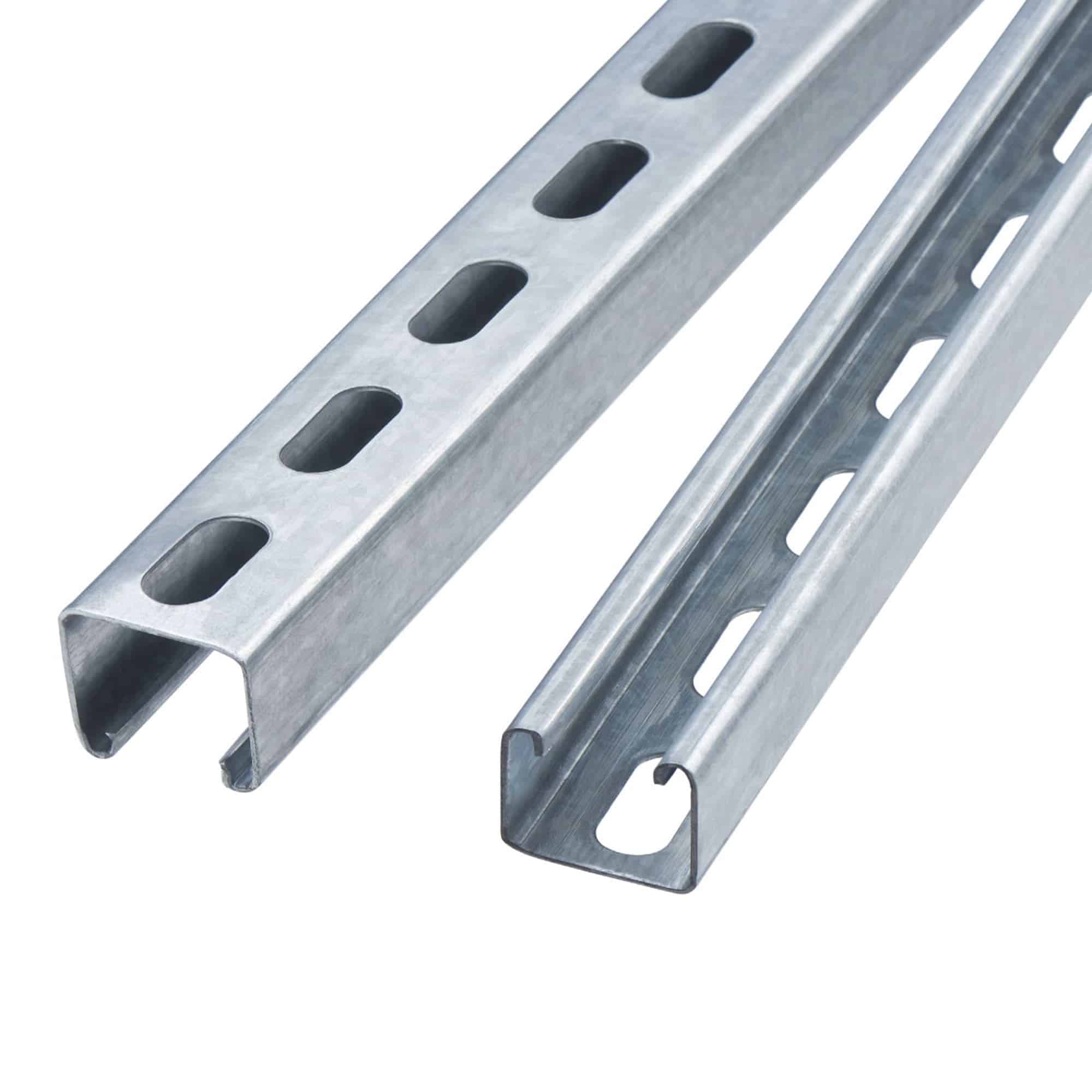 RIEL STRUT 41MMX41MM RANURADO 3MTS ACERO ELECTRO GALVANIZADO FORM A EE 2.0MM MODELO PARA MECANO