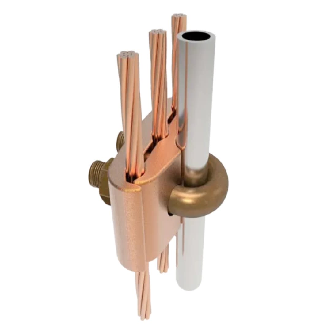 CONECTOR TIERRA CU P/3CABLES PARALELOS 2/0AWG-250MCM A TUBO 3/8'' Ø5/8''-3/4'' UL BURNDY3