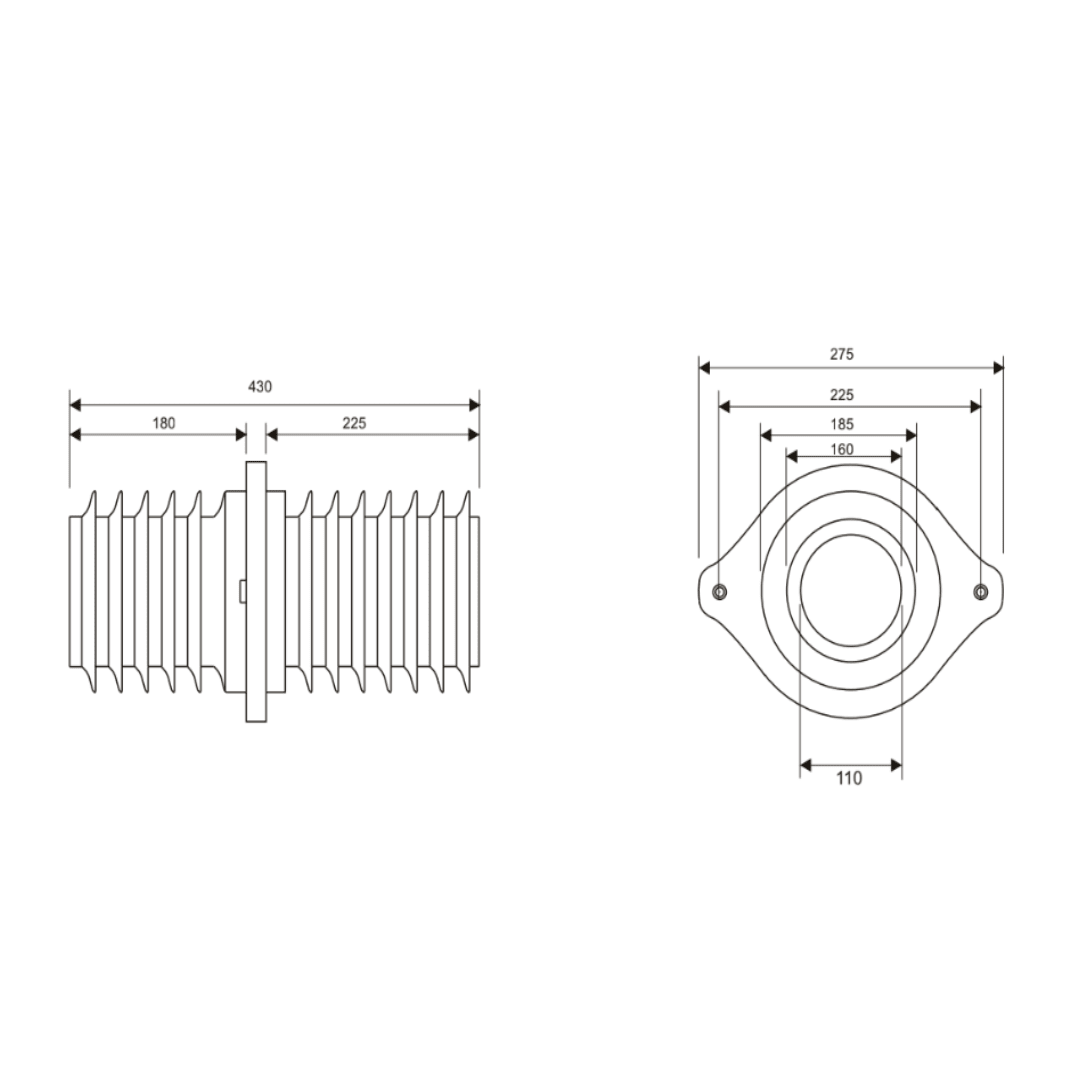 PASAMURO BUSHING 24KV TIPO PMI-24/110 MELBAT2