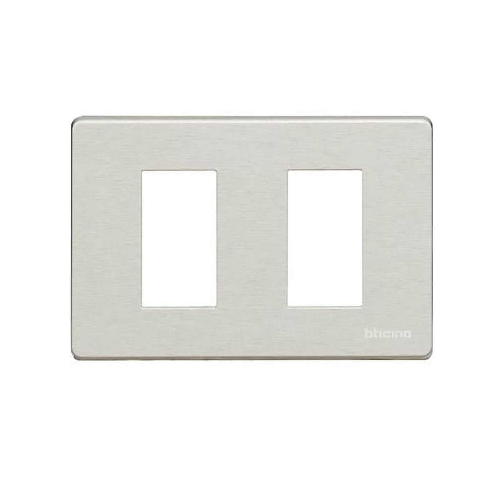 PLACA DE ALUMINIO 2 POLOS RECTANGULAR P/SOPORTE 503SA 503/2A/X BTICINO1