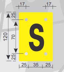 PLACA PARA SECUENCIA DE FASES EN LINEA BIFASICA (RS) ARAGCU MT1