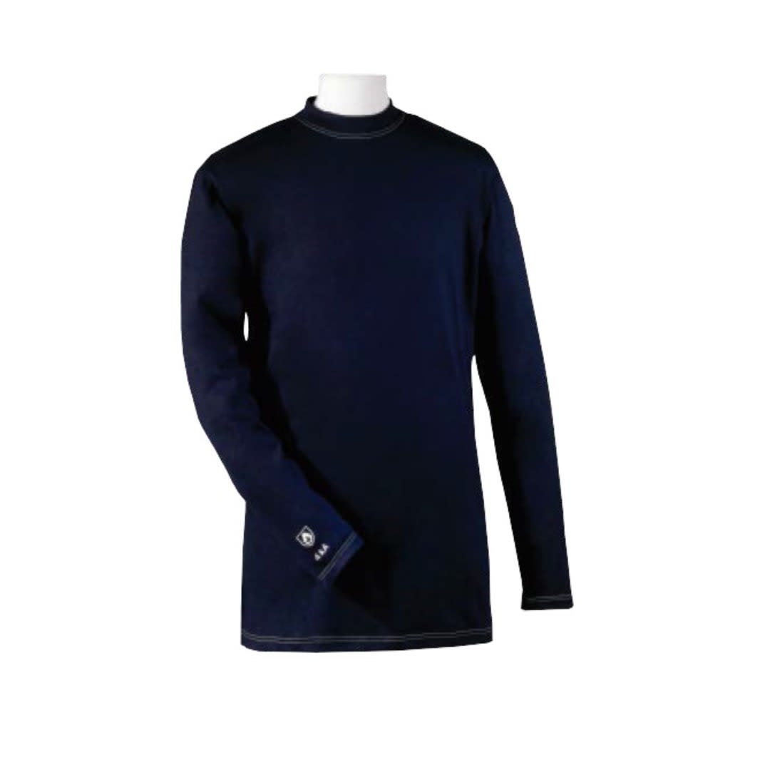 POLO IGNIFUGO ANTI-ARCO IFR ATPV:14,2CAL/CM2 CUELLO REDONDO T/L C/AZUL MARINO 17595 BSD-ALEMANIA