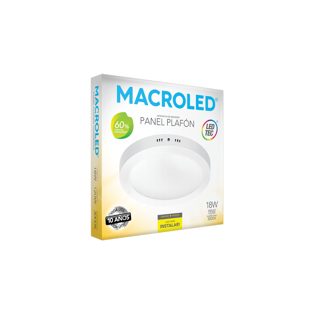 DOWNLIGHT PLAFON PR 18W/830 1620LM REDONDO PR18WW MACROLED2