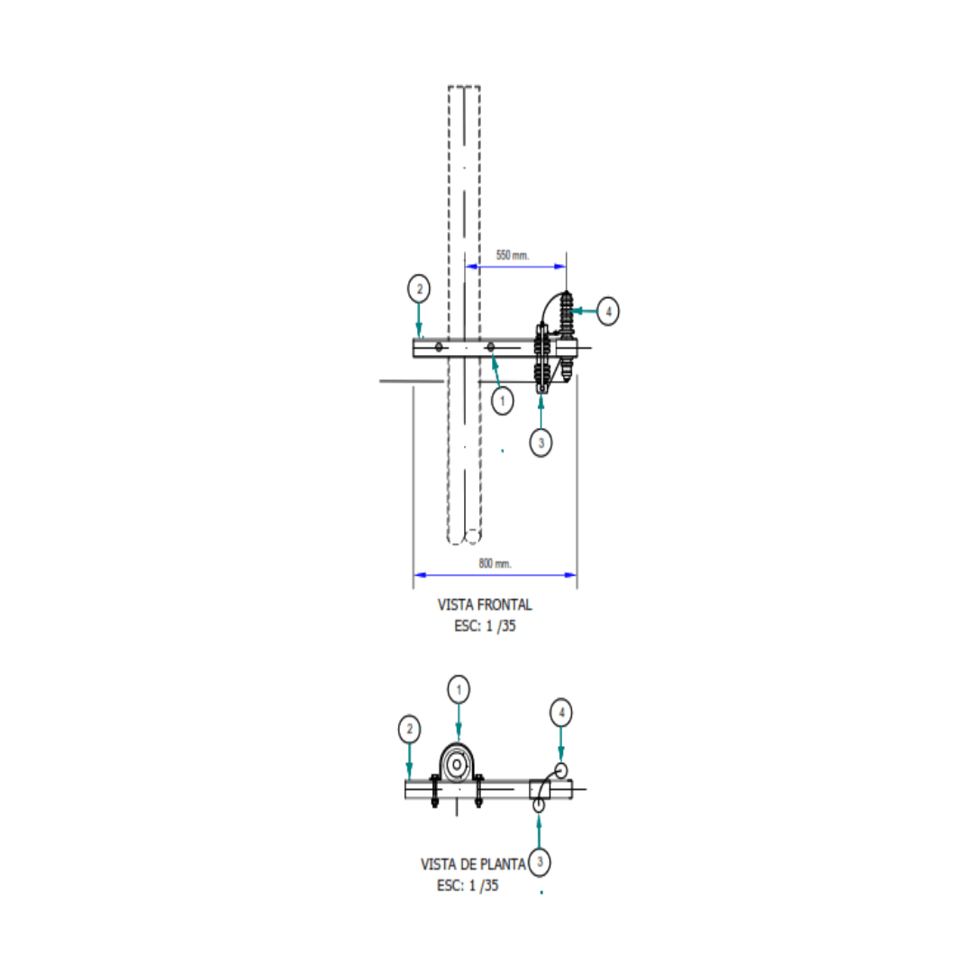 ARMADO TIPO PSEC-1 MONOFASICOS DE SECCIONADORES GALV CALIENTE ARAGCU AR