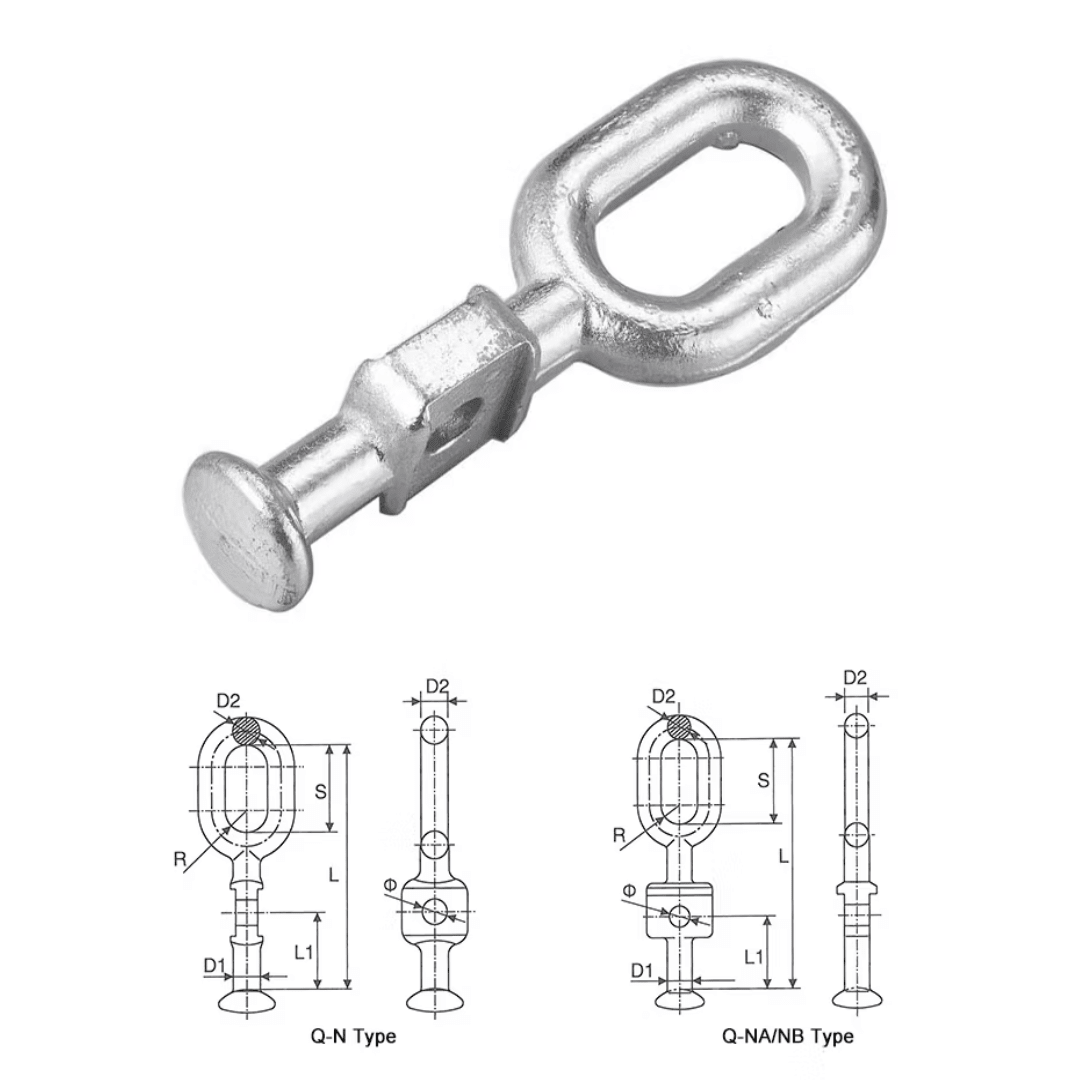 ADAPTADORES ANILLO BOLA MODELO Q-12N 120KN ARAGCU HE