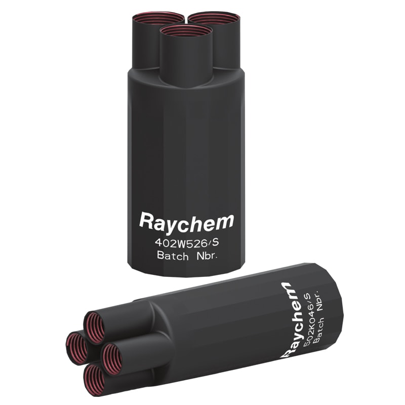 BOTA TERMOCONTRAIBLE DE TRIFURCACION 1KV 80-27MM 4 SALIDAS 502K016/S RAYCHEM